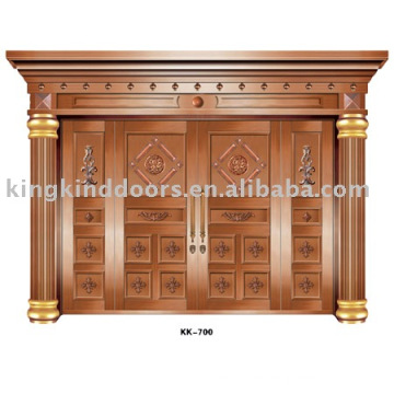 Puerta de cobre casa grande KK-700 puerta de Villa de diseño con alta calidad